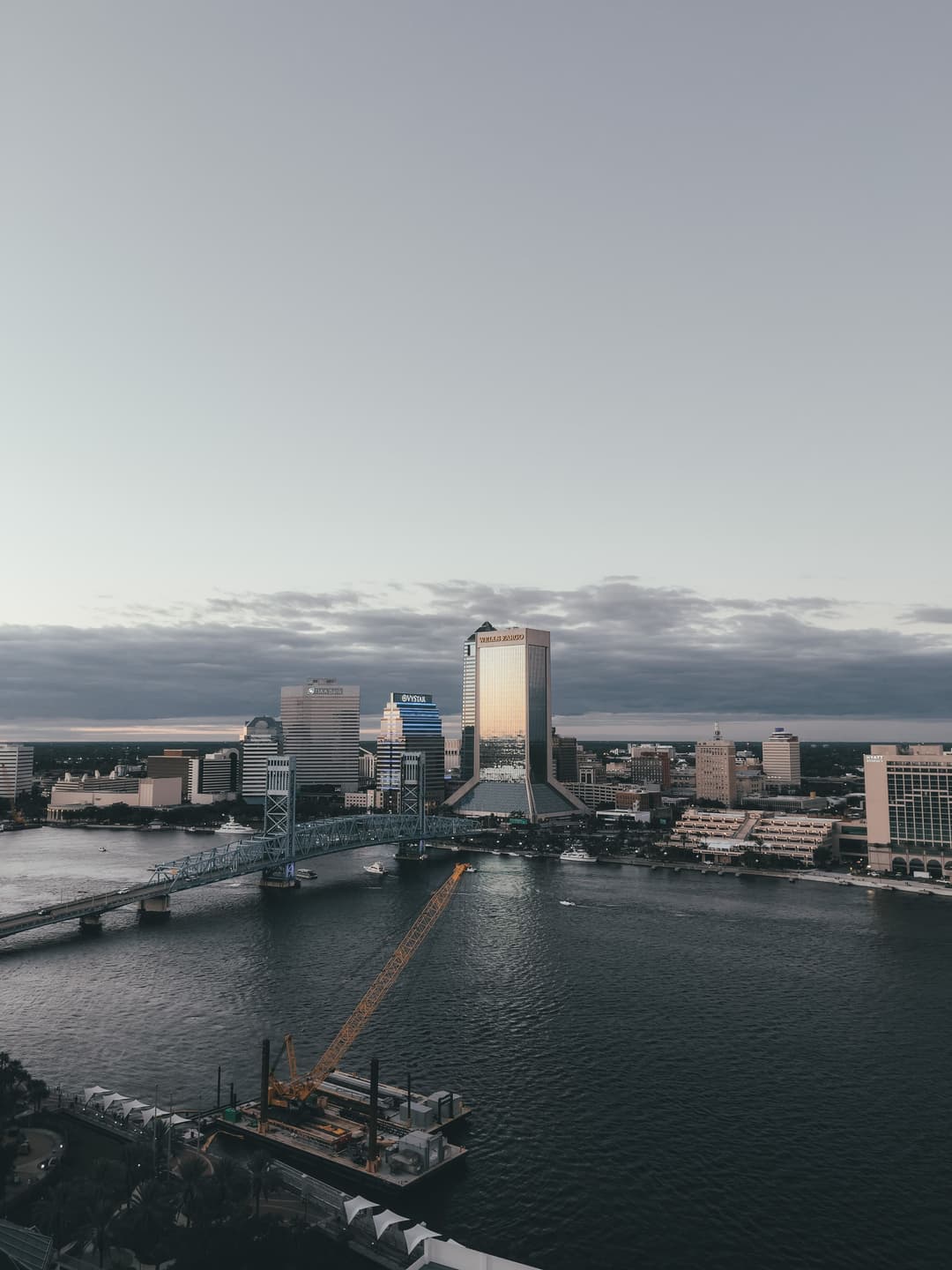 The Jacksonville skyline along the St. Johns River.