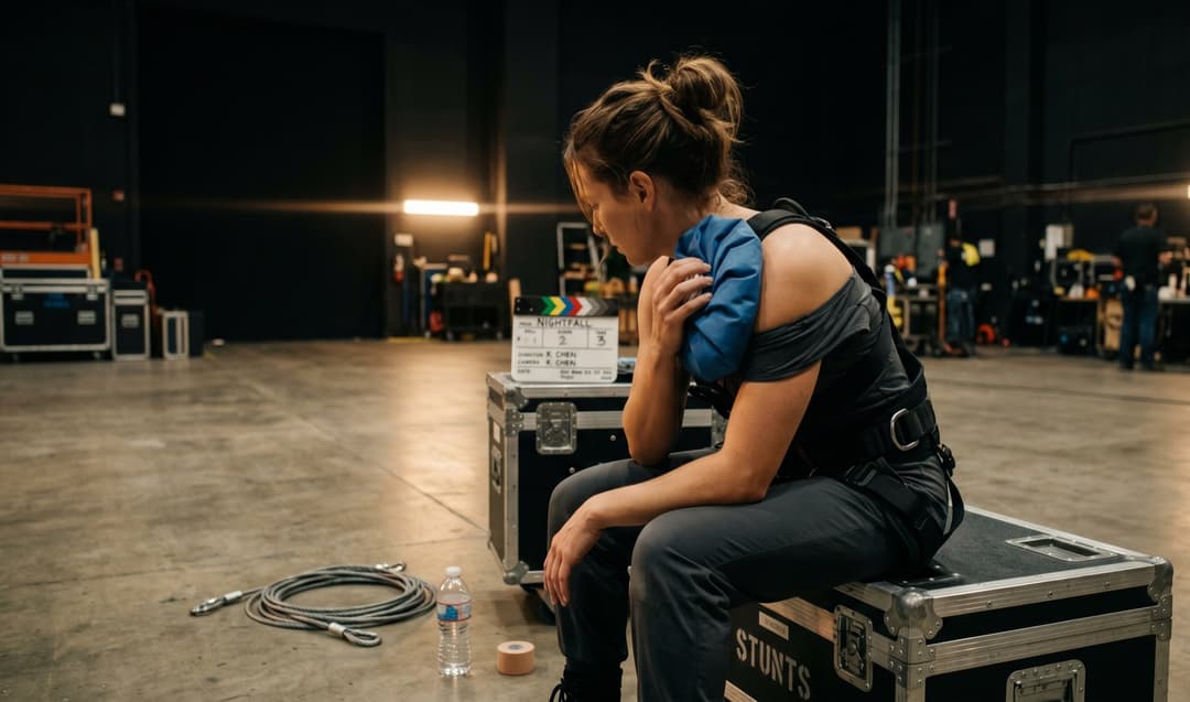 Between takes, where the cumulative load wins or loses careers in the late 30s and 40s.