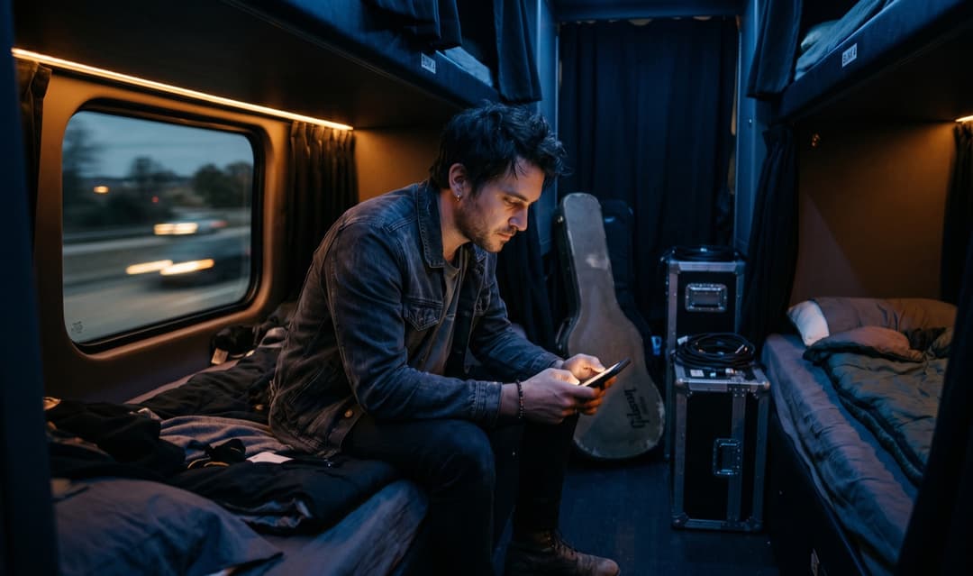 The 1am bus bunk after an 11pm encore, where tour sleep gets won or lost.