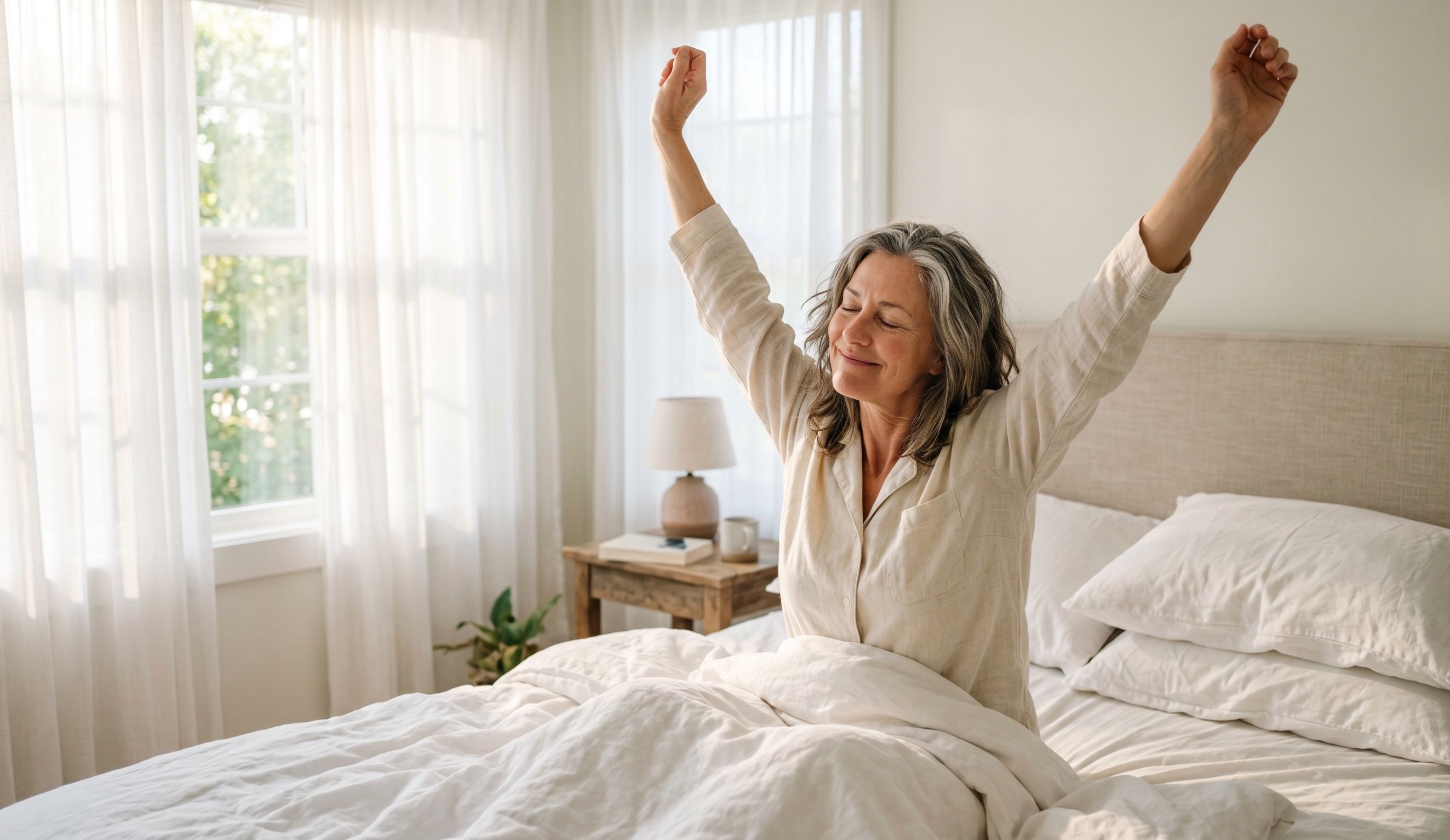 A person finally getting deep sleep